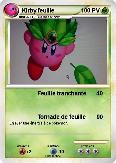 Pokemon Kirby feuille