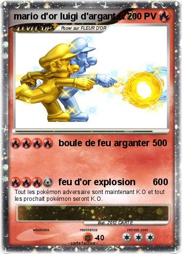 Pokemon mario d'or luigi d'argant