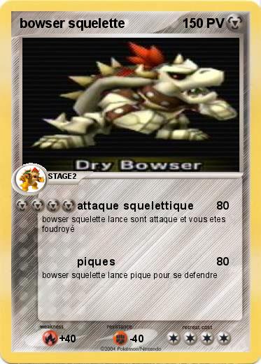 Pokemon bowser squelette