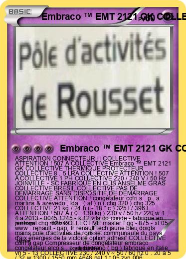 Pokemon Embraco ™ EMT 2121 GK COLLECTIVE
