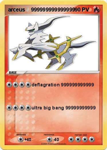 Pokemon arceus    999999999999999