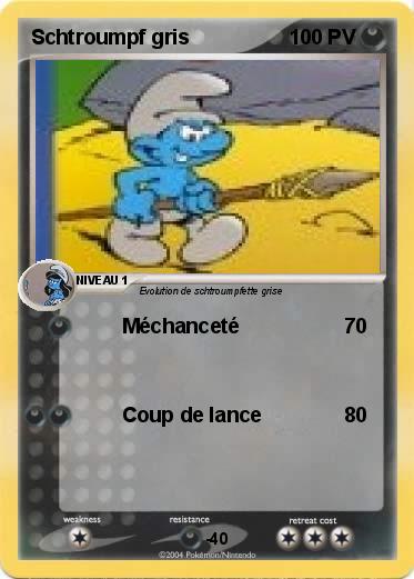 Pokemon Schtroumpf gris