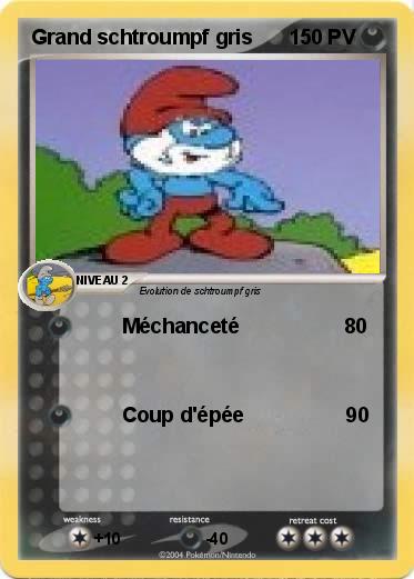 Pokemon Grand schtroumpf gris