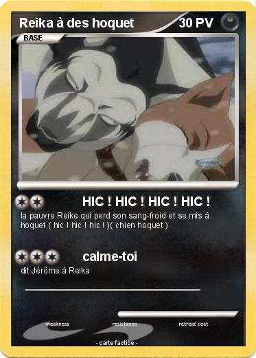 Pokemon Reika à des hoquet