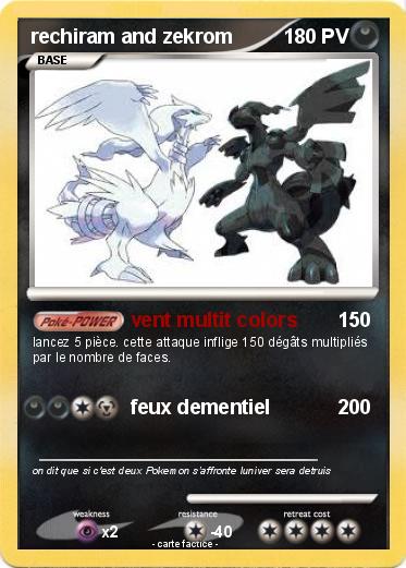 Pokemon rechiram and zekrom