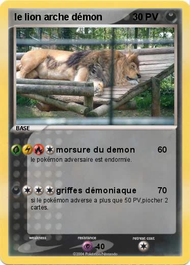 Pokemon le lion arche démon