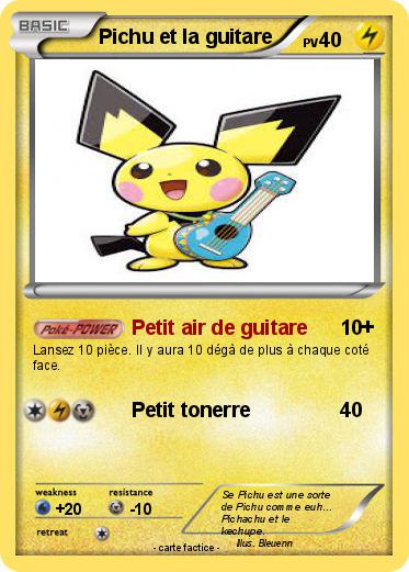 Pokemon Pichu et la guitare