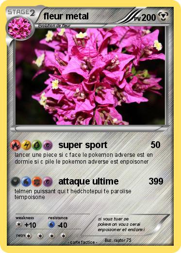 Pokemon fleur metal
