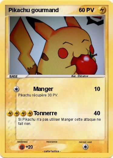 Pokemon Pikachu gourmand