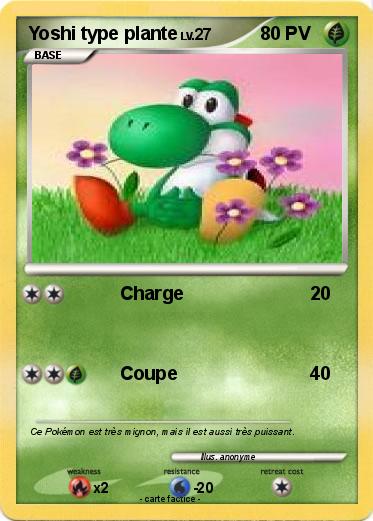 Pokemon Yoshi type plante