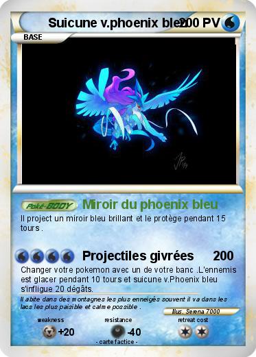 Pokemon Suicune v.phoenix bleu