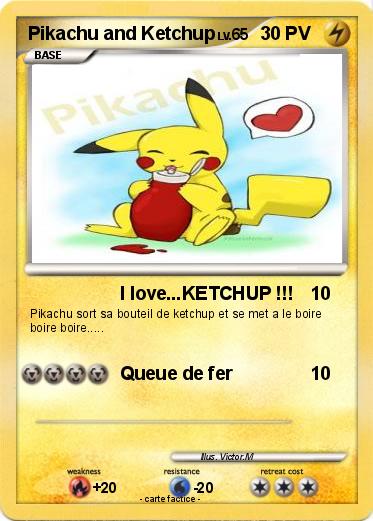 Pokemon Pikachu and Ketchup