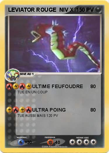 Pokemon LEVIATOR ROUGE  NIV X