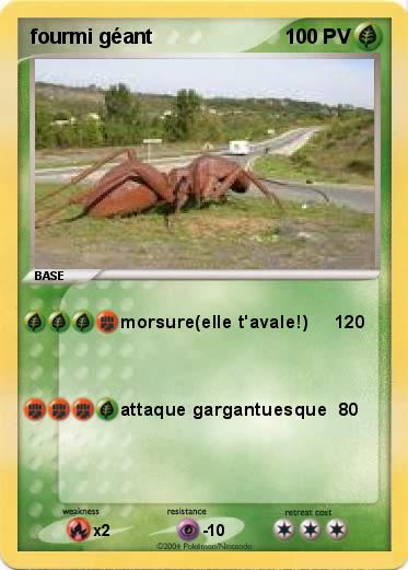Pokemon fourmi géant