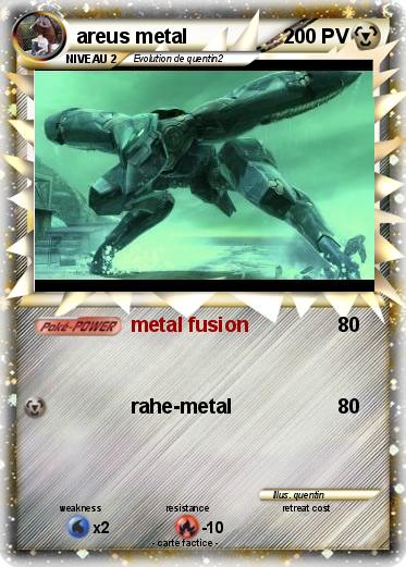 Pokemon areus metal