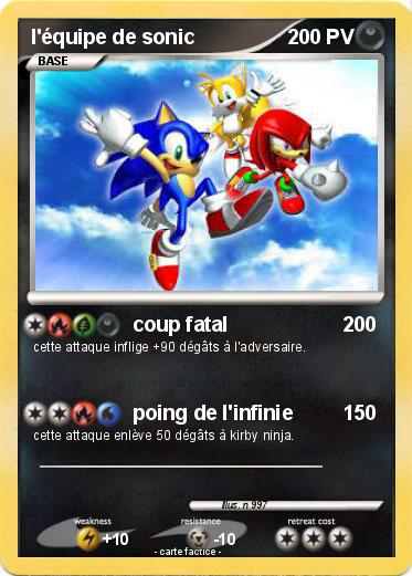 Pokemon l'équipe de sonic