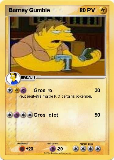 Pokemon Barney Gumble