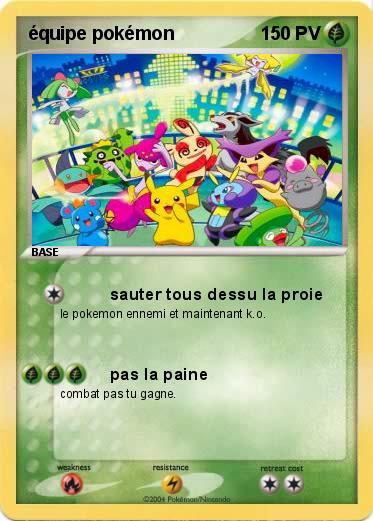 Pokemon équipe pokémon