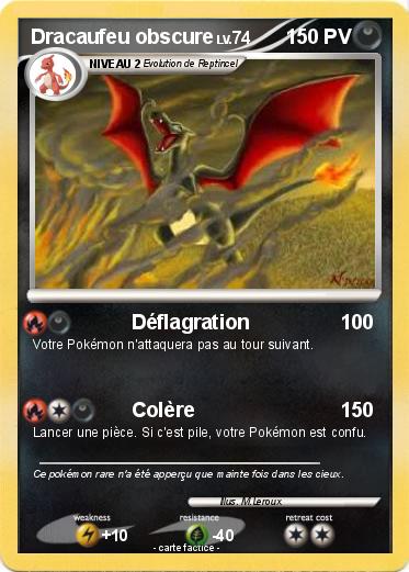 Pokemon Dracaufeu obscure