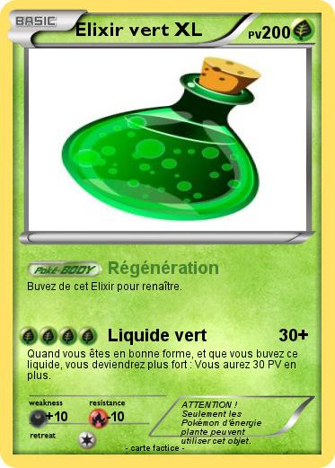 Pokemon Elixir vert XL
