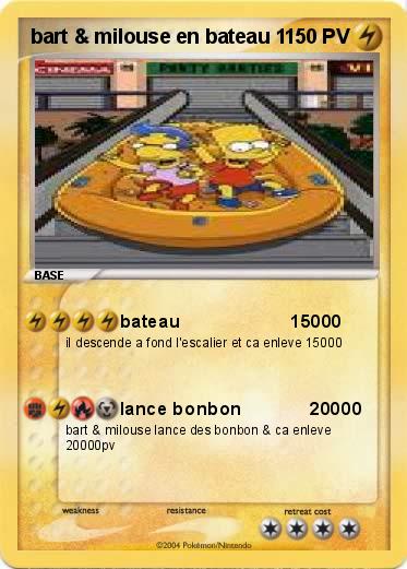 Pokemon bart & milouse en bateau 1