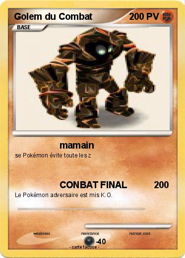Pokemon Golem du Combat