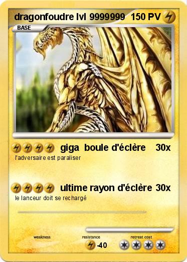 Pokemon dragonfoudre lvl 9999999