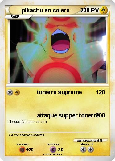 Pokemon pikachu en colere