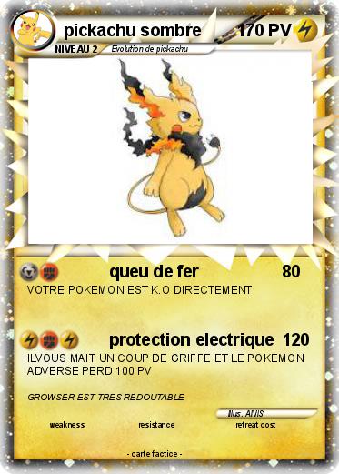 Pokemon pickachu sombre