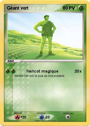 Pokemon Géant vert