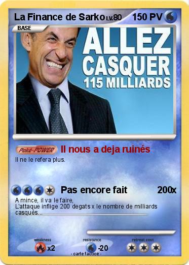 Pokemon La Finance de Sarko
