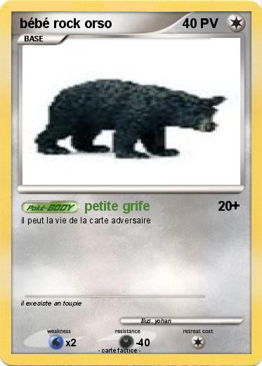 Pokemon bébé rock orso