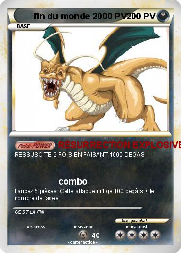 Pokemon fin du monde 2000 PV