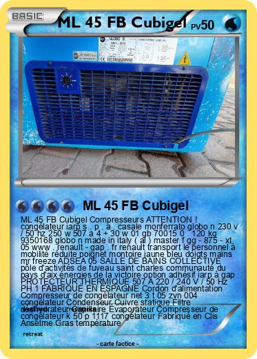 Pokemon ML 45 FB Cubigel
