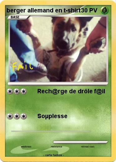 Pokemon berger allemand en t-shirt