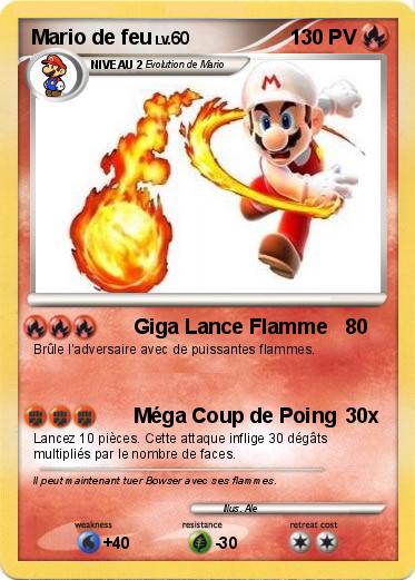 Pokemon Mario de feu