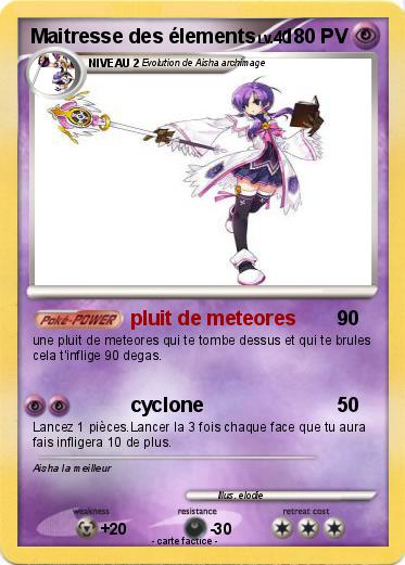 Pokemon Maitresse des élements