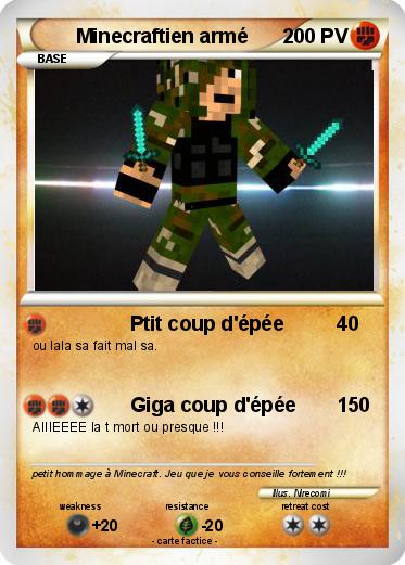 Pokemon Minecraftien armé