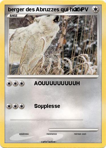 Pokemon berger des Abruzzes qui hurle