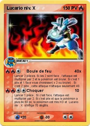 Pokemon Lucario niv. X