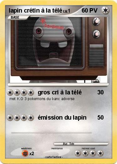Pokemon lapin crétin à la télé