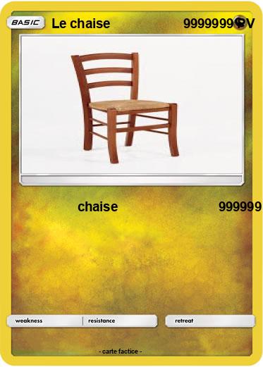 Pokemon Le chaise