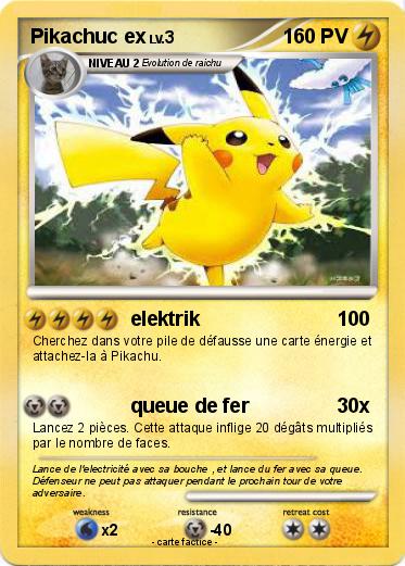 Pokemon Pikachuc ex