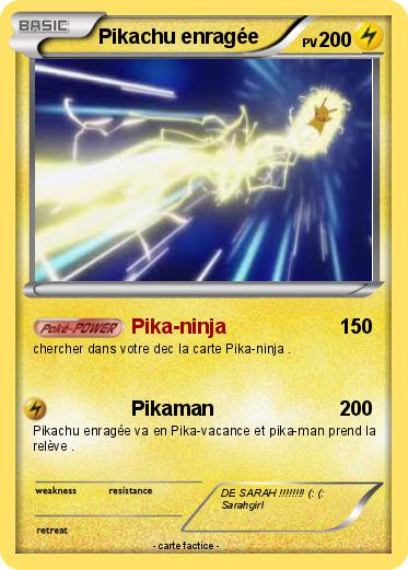 Pokemon Pikachu enragée
