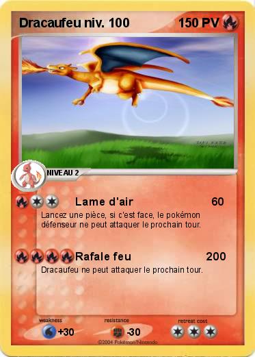 Pokemon Dracaufeu niv. 100
