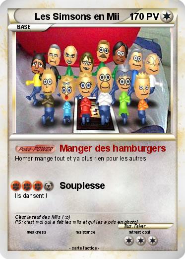 Pokemon Les Simsons en Mii