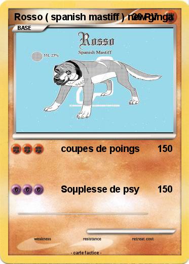 Pokemon Rosso ( spanish mastiff ) new ginga