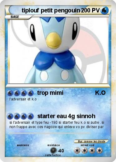 Pokemon tiplouf petit pengouin