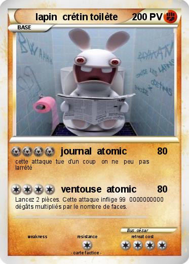 Pokemon lapin  crétin toilète