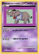 éléphant en t-shirt éléphant en